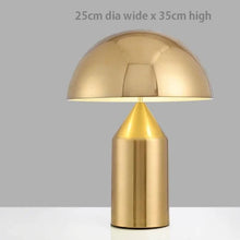 Load image into Gallery viewer, INSPIRA LIFESTYLES - Metal Mushroom Table Lamp - ACCENT LIGHT, ATOLLO TABLE LAMP, BEDROOM LIGHT, BEDSIDE LIGHT, DESK LAMP, DOME LIGHT, LIGHT, LIGHTING, LIGHTS, LIVING ROOM LIGHT, METAL TABLE LAMP, MUSHROOM LAMP, POST MODERN, RETRO TABLE LAMP, TABLE LAMP, Vico Magistretti