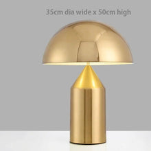 Load image into Gallery viewer, INSPIRA LIFESTYLES - Metal Mushroom Table Lamp - ACCENT LIGHT, ATOLLO TABLE LAMP, BEDROOM LIGHT, BEDSIDE LIGHT, DESK LAMP, DOME LIGHT, LIGHT, LIGHTING, LIGHTS, LIVING ROOM LIGHT, METAL TABLE LAMP, MUSHROOM LAMP, POST MODERN, RETRO TABLE LAMP, TABLE LAMP, Vico Magistretti