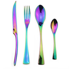 Load image into Gallery viewer, INSPIRA LIFESTYLES - Polished Modern Cutlery Set - 24 PCS - CUTLERY, DINNER WARE, FORK, KNIFE, MODERN CUTLERY, SERVING WARE, SPOON, STAINLESS STEEL, TABLEWARE