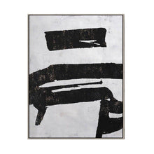 Load image into Gallery viewer, INSPIRA LIFESTYLES - Porro Abstract Oil Painting - ART, BLACK AND WHITE PAINTING, BRUSH STROKE PAINTING, CANVAS ART, CONTEMPORARY ART, FRAMED ART, HANGING ART, LARGE PAINTING, LARGE SCALE ART, MINIMALIST PAINTING, MODERN ART, OIL PAINTING, PAINTING, UNFRAMED ART, WALL ART