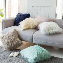 Load image into Gallery viewer, INSPIRA LIFESTYLES - Shaggy Faux Fur Pillow - ACCENT PILLOW, ACCESSORIES, BED PILLOW, CHAIR PILLOW, CUSHION, DECORATIVE PILLOW, FAUX FUR, HOME ACCESSORIES, PILLOW, SOFA PILLOW, SOFTGOODS, THROW PILLOW