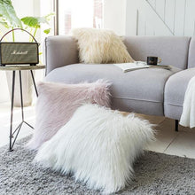 Load image into Gallery viewer, INSPIRA LIFESTYLES - Shaggy Faux Fur Pillow - ACCENT PILLOW, ACCESSORIES, BED PILLOW, CHAIR PILLOW, CUSHION, DECORATIVE PILLOW, FAUX FUR, HOME ACCESSORIES, PILLOW, SOFA PILLOW, SOFTGOODS, THROW PILLOW