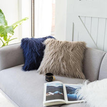 Load image into Gallery viewer, INSPIRA LIFESTYLES - Shaggy Faux Fur Pillow - ACCENT PILLOW, ACCESSORIES, BED PILLOW, CHAIR PILLOW, CUSHION, DECORATIVE PILLOW, FAUX FUR, HOME ACCESSORIES, PILLOW, SOFA PILLOW, SOFTGOODS, THROW PILLOW