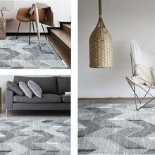 Load image into Gallery viewer, INSPIRA LIFESTYLES - Grey Chevrons Large Area Rug - AREA RUG, BEDROOM CARPET, CARPET, COMMERCIAL, DINING ROOM CARPET, FLOOR MAT, GEOMETRIC RUG, GRAY RUG, HOTEL CARPET, LIVING ROOM CARPET, MODERN RUG, MONOCHROME RUG, PILE CARPET, POLYESTER RUG, RECTANGLE AREA RUG, RUG, RUGS, WOVEN RUG