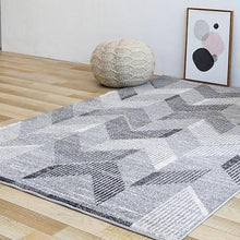 Load image into Gallery viewer, INSPIRA LIFESTYLES - Grey Chevrons Large Area Rug - AREA RUG, BEDROOM CARPET, CARPET, COMMERCIAL, DINING ROOM CARPET, FLOOR MAT, GEOMETRIC RUG, GRAY RUG, HOTEL CARPET, LIVING ROOM CARPET, MODERN RUG, MONOCHROME RUG, PILE CARPET, POLYESTER RUG, RECTANGLE AREA RUG, RUG, RUGS, WOVEN RUG