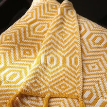Load image into Gallery viewer, INSPIRA LIFESTYLES - Retro Geometric Knit Throw - ACCENT THROW, BED THROW, BLANKET, DECORATIVE THROW, KNIT THROW, KNITTED BLANKET, SOFTGOODS, TASSEL THROW, THROW, THROW BLANKET, TRAVEL BLANKET, YARN THROW