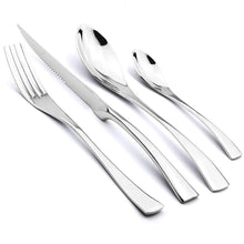 Load image into Gallery viewer, INSPIRA LIFESTYLES - Polished Modern Cutlery Set - 24 PCS - CUTLERY, DINNER WARE, FORK, KNIFE, MODERN CUTLERY, SERVING WARE, SPOON, STAINLESS STEEL, TABLEWARE