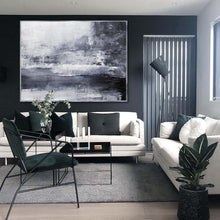 Load image into Gallery viewer, INSPIRA LIFESTYLES - Apollo Abstract Oil Painting - ABSTRACT ART, ART, BLACK AND WHITE PAINTING, CANVAS ART, CONTEMPORARY ART, FRAMED ART, HANGING ART, LARGE PAINTING, LARGE SCALE ART, MODERN ART, OIL PAINTING, PAINTING, UNFRAMED ART, WALL ART