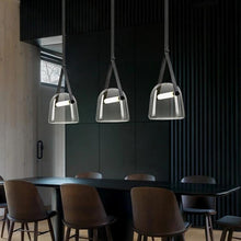 Load image into Gallery viewer, INSPIRA LIFESTYLES - Silas Belted LED Glass Pendant - CHANDELIER, DINING LIGHT, HANGING LIGHT, LIGHT, LIGHT FIXTURE, LIGHTING, LIVING ROOM LIGHT, PENDANT, PENDANT LIGHT