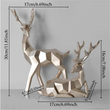 Load image into Gallery viewer, INSPIRA LIFESTYLES - Geometric Deer Sculptures - ABSTRACT, ART, CHRISTMAS, DECOR, DECORATION, DEER, FIGURINES, GEOMETRIC, MINIMALIST, MODERN, REINDEER, RESIN, SCULPTURE, STATUES