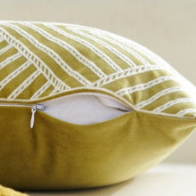 Load image into Gallery viewer, INSPIRA LIFESTYLES - Art Deco Velvet Embroidered Pillow - ACCENT PILLOW, ACCESSORIES, ART DECO, BED PILLOW, CHAIR PILLOW, COTTON, DECORATIVE PILLOW, EMBROIDERED, HOME ACCESSORIES, PILLOW, SOFA PILLOW, SOFTGOODS, VELVET