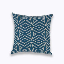 Load image into Gallery viewer, INSPIRA LIFESTYLES - Classic Motif Embroidered Pillow - ACCENT PILLOW, ACCESSORIES, CANVAS, CLASSIC, Classic Blue Black & White Embroidered Pillow, COTTON, CUSHION, DECORATIVE PILLOW, DEMASK, EMBROIDERED, FILIGREE, HOME DECOR, PILLOW, QUADRAFOIL, SOFTGOODS, THROW PILLOW, TRADITIONAL