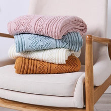 Load image into Gallery viewer, INSPIRA LIFESTYLES - Zigzag Lace Knitted Throw - ACCENT THROW, BED THROW, BLANKET, DECORATIVE THROW, KNIT BLANKET, KNIT THROW, KNITTED BLANKET, SOFTGOODS, THROW, THROW BLANKET, TRAVEL BLANKET, YARN THROW