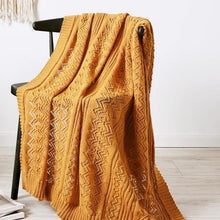 Load image into Gallery viewer, INSPIRA LIFESTYLES - Zigzag Lace Knitted Throw - ACCENT THROW, BED THROW, BLANKET, DECORATIVE THROW, KNIT BLANKET, KNIT THROW, KNITTED BLANKET, SOFTGOODS, THROW, THROW BLANKET, TRAVEL BLANKET, YARN THROW