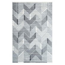 Load image into Gallery viewer, INSPIRA LIFESTYLES - Grey Chevrons Large Area Rug - AREA RUG, BEDROOM CARPET, CARPET, COMMERCIAL, DINING ROOM CARPET, FLOOR MAT, GEOMETRIC RUG, GRAY RUG, HOTEL CARPET, LIVING ROOM CARPET, MODERN RUG, MONOCHROME RUG, PILE CARPET, POLYESTER RUG, RECTANGLE AREA RUG, RUG, RUGS, WOVEN RUG