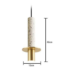 Load image into Gallery viewer, INSPIRA LIFESTYLES - Alistair LED Marble Pendant - BEDROOM LIGHT, BEDSIDE LIGHT, BRASS, DINING LIGHT, HANGING LIGHT, LED, LIGHT, LIGHT FIXTURE, LIGHTING, LIGHTS, LIVING ROOM LIGHT, MARBLE, MINIMAL, MODERN, PENDANT LIGHT, SCULPTURAL LIGHT, STONE