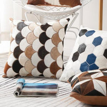 Load image into Gallery viewer, INSPIRA LIFESTYLES - Scales Cowhide Pillow - ACCENT PILLOW, ACCESSORIES, CUSHION, DECORATIVE PILLOW, HOME DECOR, LEATHER, PILLOW, SOFTGOODS, THROW PILLOW