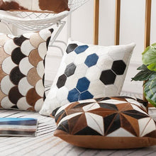 Load image into Gallery viewer, INSPIRA LIFESTYLES - Diamond Star Cowhide Pillow - ACCENT PILLOW, ACCESSORIES, CUSHION, DECORATIVE PILLOW, HOME DECOR, LEATHER, PILLOW, SOFTGOODS, THROW PILLOW