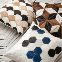 Load image into Gallery viewer, INSPIRA LIFESTYLES - Scales Cowhide Pillow - ACCENT PILLOW, ACCESSORIES, CUSHION, DECORATIVE PILLOW, HOME DECOR, LEATHER, PILLOW, SOFTGOODS, THROW PILLOW