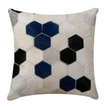 Load image into Gallery viewer, INSPIRA LIFESTYLES - Hexagon Cowhide Pillow - ACCENT PILLOW, ACCESSORIES, CUSHION, DECORATIVE PILLOW, HOME DECOR, LEATHER, PILLOW, SOFTGOODS, THROW PILLOW