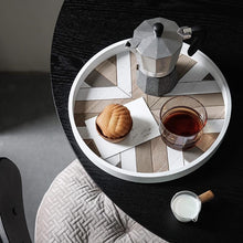 Load image into Gallery viewer, INSPIRA LIFESTYLES - Geometric Wooden Tray - DECOR, DISH, GEOMETRIC, KITCHEN, PLATE, SERVING PLATE, SERVING TRAY, TABLEWARE, TRAY, WOOD