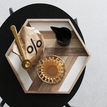 Load image into Gallery viewer, INSPIRA LIFESTYLES - Geometric Wooden Tray - DECOR, DISH, GEOMETRIC, KITCHEN, PLATE, SERVING PLATE, SERVING TRAY, TABLEWARE, TRAY, WOOD