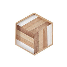 Load image into Gallery viewer, INSPIRA LIFESTYLES - Geometric Wooden Tray - DECOR, DISH, GEOMETRIC, KITCHEN, PLATE, SERVING PLATE, SERVING TRAY, TABLEWARE, TRAY, WOOD