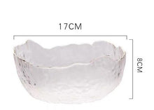 Load image into Gallery viewer, INSPIRA LIFESTYLES - Gold Rim Glass Serving Bowls - BOWL, BOWLS, FRUIT BOWL, SALAD BOWL, TABLEWARE