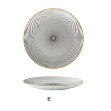 Load image into Gallery viewer, INSPIRA LIFESTYLES - Black & White Graphic Pattern Plate - BLACK & WHITE, DESSERT PLATE, DINNER PLATE, MODERN PLATES, MONOCHROME, PLATE, PLATES, SALAD PLATE, TABLEWARE