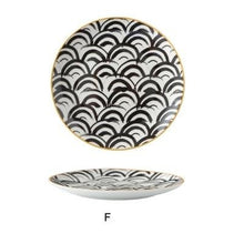 Load image into Gallery viewer, INSPIRA LIFESTYLES - Black & White Graphic Pattern Plate - BLACK & WHITE, DESSERT PLATE, DINNER PLATE, MODERN PLATES, MONOCHROME, PLATE, PLATES, SALAD PLATE, TABLEWARE