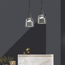 Load image into Gallery viewer, INSPIRA LIFESTYLES - Silas Belted LED Glass Pendant - CHANDELIER, DINING LIGHT, HANGING LIGHT, LIGHT, LIGHT FIXTURE, LIGHTING, LIVING ROOM LIGHT, PENDANT, PENDANT LIGHT