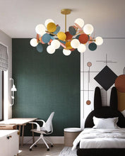 Load image into Gallery viewer, INSPIRA LIFESTYLES - Pop-art Molecular Chandelier - ART, CHANDELIER, COLORFUL, GLOBE LIGHT, LIGHT, LIGHTING, MODERN, PENDANT