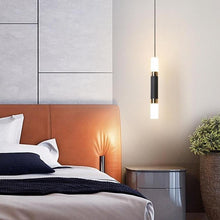 Load image into Gallery viewer, INSPIRA LIFESTYLES - Linear B&W Pendant - BEDROOM LIGHT, CHANDELIER, DINING LIGHT, HANGING LIGHT, LED, LIGHT FIXTURE, LIGHTING, LIGHTS, MINIMAL, MODERN, PENDANT, PENDANT LIGHT
