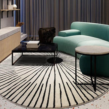 Load image into Gallery viewer, INSPIRA LIFESTYLES - Radial Scandinavian Round Area Rug - ACCENT RUG, AREA RUG, BEDROOM CARPET, CARPET, COMMERCIAL, DINING ROOM CARPET, FLOOR MAT, HOTEL CARPET, LIVING ROOM CARPET, OFFICE CARPET, PILE CARPET, RADIAL, RUG, SCANDINAVIAN, WOVEN RUG