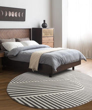Load image into Gallery viewer, INSPIRA LIFESTYLES - Graphic Stripe Round Area Rug - ACCENT RUG, AREA RUG, BEDROOM CARPET, CARPET, COMMERCIAL, DINING ROOM CARPET, FLOOR MAT, GRAPHIC, HOTEL CARPET, LIVING ROOM CARPET, OFFICE CARPET, PILE CARPET, RUG, STRIPE, WOVEN RUG