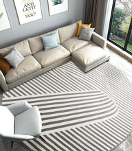 Load image into Gallery viewer, INSPIRA LIFESTYLES - Graphic Stripe Round Area Rug - ACCENT RUG, AREA RUG, BEDROOM CARPET, CARPET, COMMERCIAL, DINING ROOM CARPET, FLOOR MAT, GRAPHIC, HOTEL CARPET, LIVING ROOM CARPET, OFFICE CARPET, PILE CARPET, RUG, STRIPE, WOVEN RUG