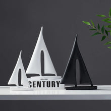 Load image into Gallery viewer, INSPIRA LIFESTYLES - Abstract Sailboat Sculpture - ACCESSORIES, ART, BLACK AND WHITE, DECOR, DECORATION, DECORATIVE, MODERN, SCULPTURE