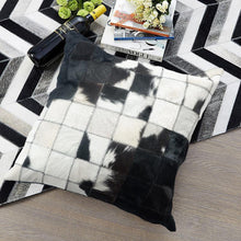 Load image into Gallery viewer, INSPIRA LIFESTYLES - Multi Squares Cowhide Pillow - ACCENT PILLOW, ACCESSORIES, CUSHION, DECORATIVE PILLOW, HOME DECOR, LEATHER, PILLOW, SOFTGOODS, THROW PILLOW