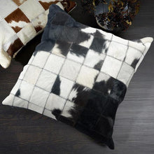Load image into Gallery viewer, INSPIRA LIFESTYLES - Multi Squares Cowhide Pillow - ACCENT PILLOW, ACCESSORIES, CUSHION, DECORATIVE PILLOW, HOME DECOR, LEATHER, PILLOW, SOFTGOODS, THROW PILLOW