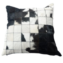Load image into Gallery viewer, INSPIRA LIFESTYLES - Multi Squares Cowhide Pillow - ACCENT PILLOW, ACCESSORIES, CUSHION, DECORATIVE PILLOW, HOME DECOR, LEATHER, PILLOW, SOFTGOODS, THROW PILLOW
