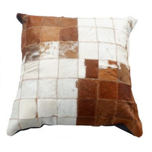 Load image into Gallery viewer, INSPIRA LIFESTYLES - Multi Squares Cowhide Pillow - ACCENT PILLOW, ACCESSORIES, CUSHION, DECORATIVE PILLOW, HOME DECOR, LEATHER, PILLOW, SOFTGOODS, THROW PILLOW