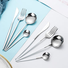 Load image into Gallery viewer, INSPIRA LIFESTYLES - Modern Cutlery Set - 24 PCS - CUTLERY, DINNER WARE, FORK, KNIFE, MODERN CUTLERY, SERVING WARE, SPOON, TABLEWARE
