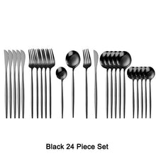 Load image into Gallery viewer, INSPIRA LIFESTYLES - Modern Cutlery Set - 24 PCS - CUTLERY, DINNER WARE, FORK, KNIFE, MODERN CUTLERY, SERVING WARE, SPOON, TABLEWARE