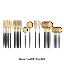Load image into Gallery viewer, INSPIRA LIFESTYLES - Modern Cutlery Set - 24 PCS - CUTLERY, DINNER WARE, FORK, KNIFE, MODERN CUTLERY, SERVING WARE, SPOON, TABLEWARE