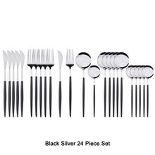 Load image into Gallery viewer, INSPIRA LIFESTYLES - Modern Cutlery Set - 24 PCS - CUTLERY, DINNER WARE, FORK, KNIFE, MODERN CUTLERY, SERVING WARE, SPOON, TABLEWARE