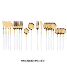 Load image into Gallery viewer, INSPIRA LIFESTYLES - Modern Cutlery Set - 24 PCS - CUTLERY, DINNER WARE, FORK, KNIFE, MODERN CUTLERY, SERVING WARE, SPOON, TABLEWARE