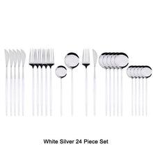 Load image into Gallery viewer, INSPIRA LIFESTYLES - Modern Cutlery Set - 24 PCS - CUTLERY, DINNER WARE, FORK, KNIFE, MODERN CUTLERY, SERVING WARE, SPOON, TABLEWARE