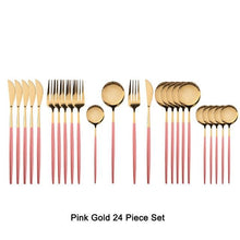 Load image into Gallery viewer, INSPIRA LIFESTYLES - Modern Cutlery Set - 24 PCS - CUTLERY, DINNER WARE, FORK, KNIFE, MODERN CUTLERY, SERVING WARE, SPOON, TABLEWARE