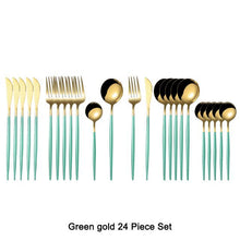Load image into Gallery viewer, INSPIRA LIFESTYLES - Modern Cutlery Set - 24 PCS - CUTLERY, DINNER WARE, FORK, KNIFE, MODERN CUTLERY, SERVING WARE, SPOON, TABLEWARE