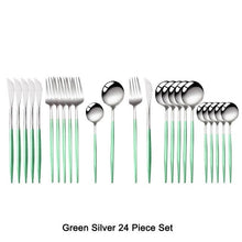 Load image into Gallery viewer, INSPIRA LIFESTYLES - Modern Cutlery Set - 24 PCS - CUTLERY, DINNER WARE, FORK, KNIFE, MODERN CUTLERY, SERVING WARE, SPOON, TABLEWARE